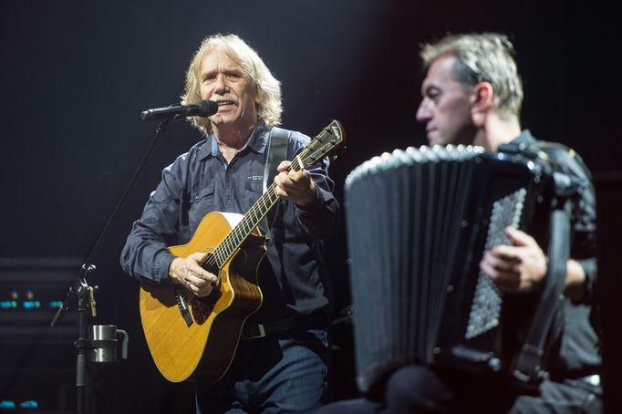 Jaromír Nohavica (vlevo) a akordeonista Robert Kuśmierski předloni na festivalu Benátská! v Liberci.