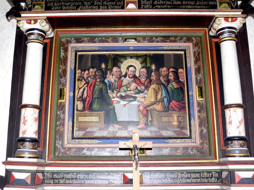 Poslední večeře - Barokní oltář z roku 1664