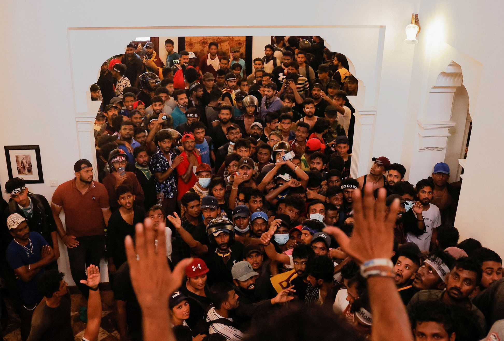 srí lanka protest prezidentský palác
