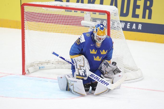 Henrik Lundqvist v zápase Česko - Švédsko na MS 2019