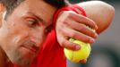 Tennis - French Open - Roland Garros, Paris, France - October 11, 2020 Serbia’s Novak Djokovic reacts during the final against Spain’s Rafael Nadal REUTERS/Charles Platia