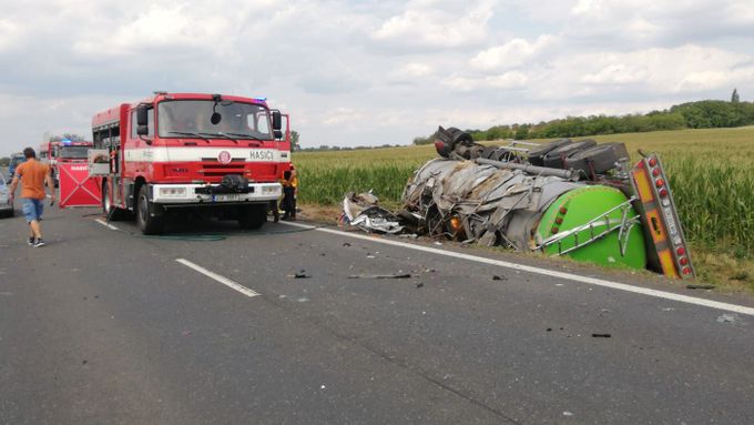 Nehoda na Kutnohorsku 2. 8. 2019.