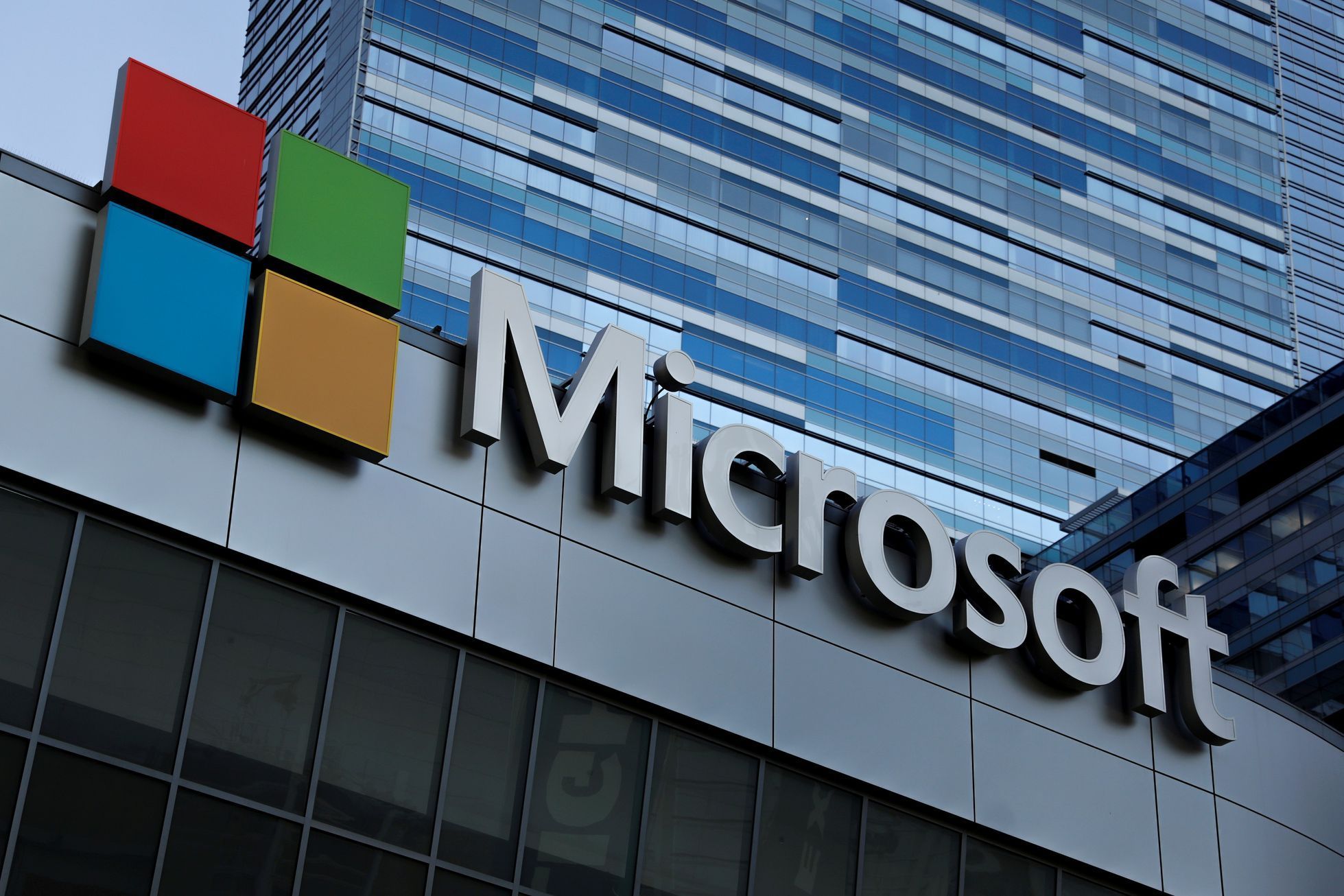 Microsoft, logo - ilustrační foto