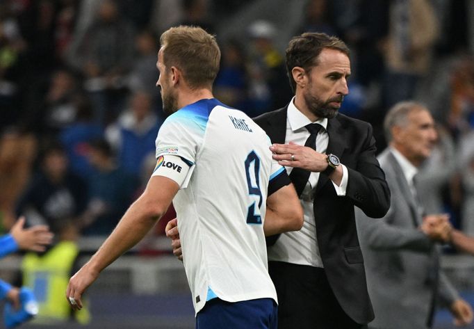 Harry Kane a Gareth Southgate