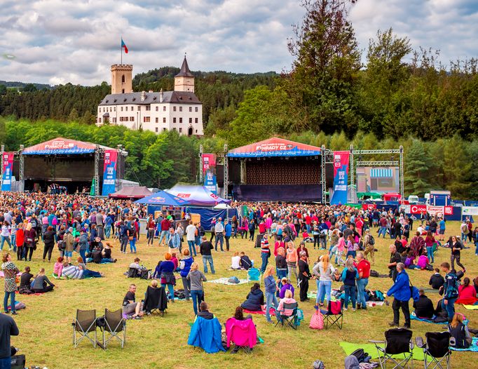 Jedna ze zastávek festivalu Hrady CZ - Rožmberk nad Vltavou.