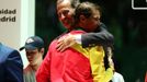 Tennis - Davis Cup Finals - Final - Caja Magica, Madrid, Spain - November 24, 2019   Spain's Rafael Nadal with King Felipe VI during the trophy presentation after winning