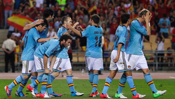 Španělská radost po vstřeleném gólu