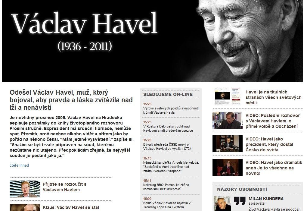 Václav Havel a média - ihned.cz
