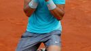 Rafael Nadal se raduje z triumfu na French Open 2014