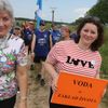 Ministryně práce a sociálních věcí Jana Maláčová (ČSSD) při sobotním pochodu proti těžbě štěropísku o ochraně podzemních vod.