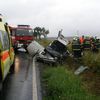 Nehoda traktoru a osobního vozidla v Městci Králové