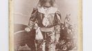 Antique freak show photograph. The photograph most likely depicts Stephan Bibrowski (1891-1932), better known as Lionel the Lion-Faced Man