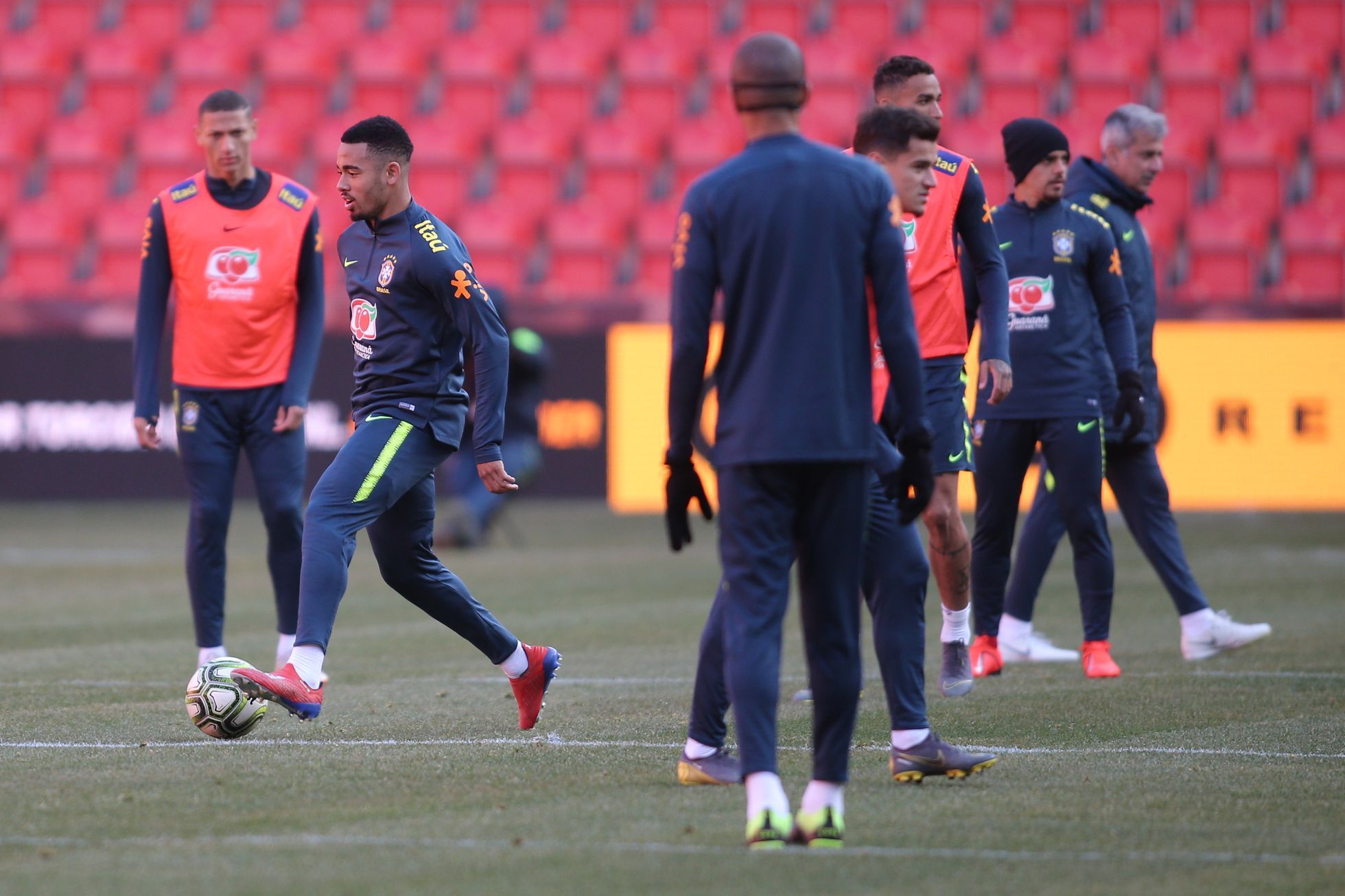 Trénink Brazílie před přípravou v Praze