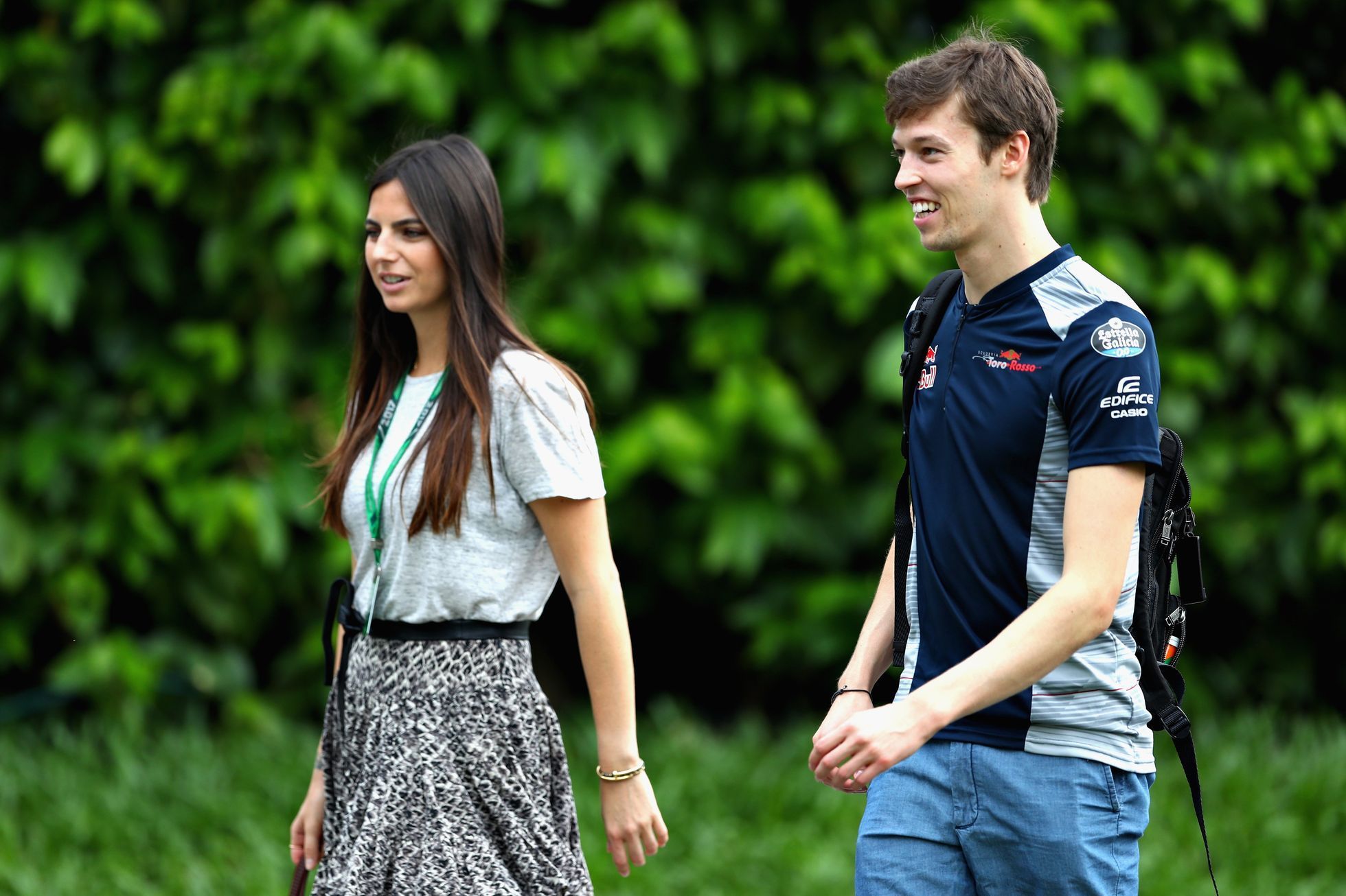 Daniil Kvjat s přítelkyní Kelly Piquetovou