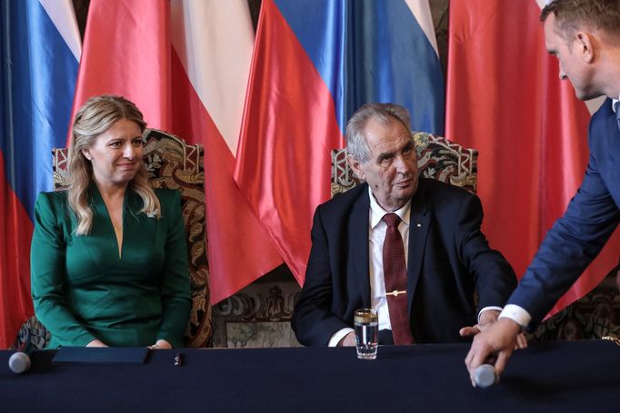 Zuzana Čaputová a Miloš Zeman