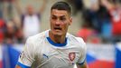 Patrik Schick slaví gól v zápase Eura 2024 Gruzie - Česko