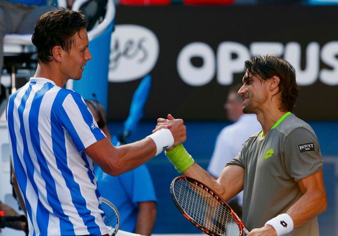 Tomáš Berdych a David Ferrer na Australian Open 2014