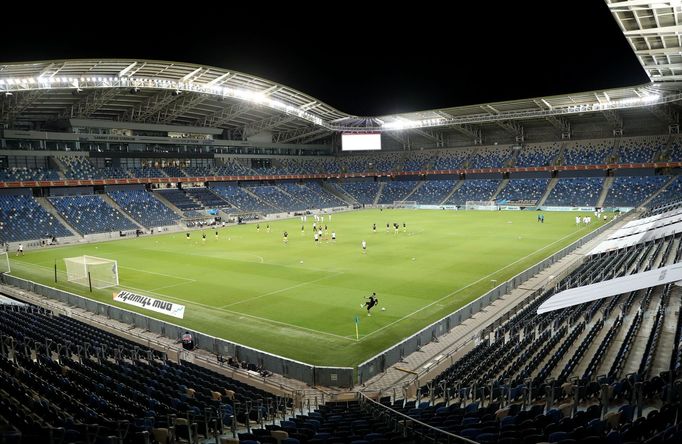 Stadion v Haifě před zápasem Ligy národů Izrael - Česko