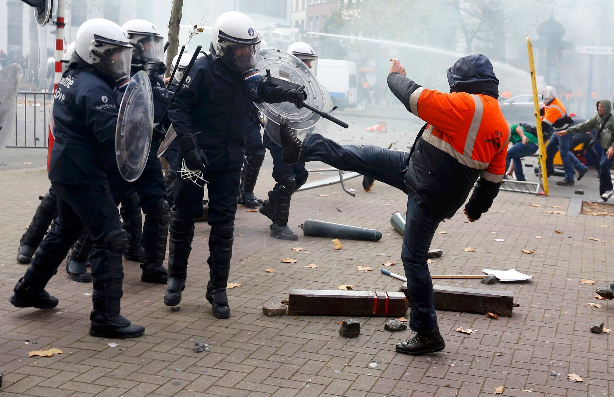 Belgie - Brusel - demonstrace