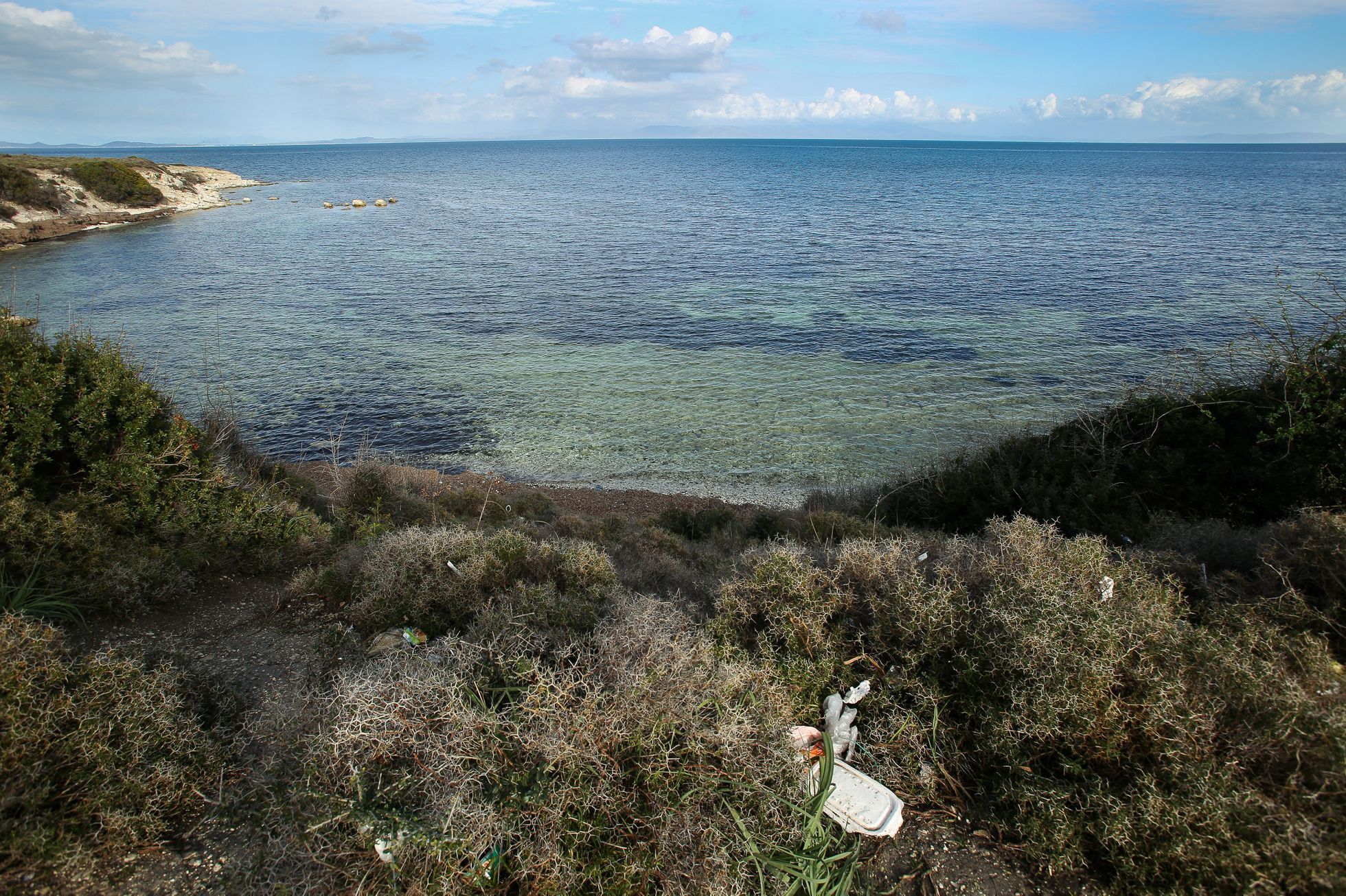 Lesbos, Řecko - záchytný uprchlický tábor