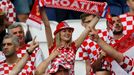 Euro 2016: Turecko-Chorvatsko: chorvatská fanynka