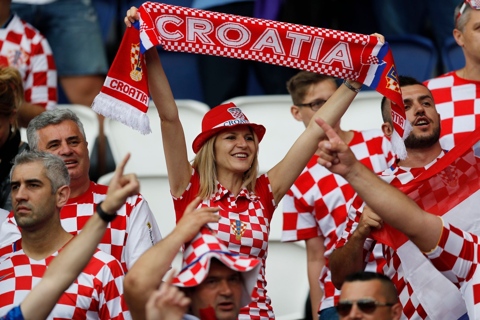 Euro 2016: Turecko-Chorvatsko: chorvatská fanynka