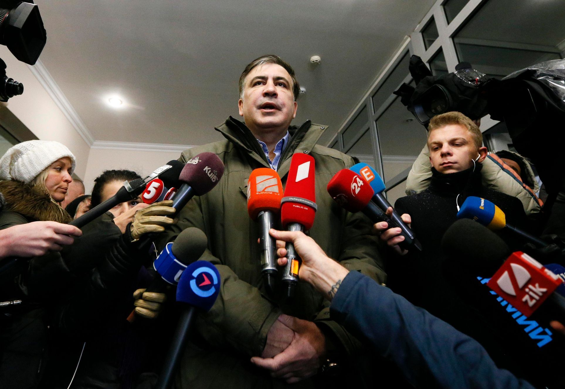 Michail Saakašvili u kyjevského soudu