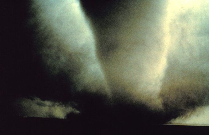 Project Vortex. The Dimmitt Tornado. Image ID: nssl0184, NOAA's National Severe Storms Laboratory (NSSL) Collection Location: South of Dimmitt, Texas Photo Date: June 2, 1995 Photographer: Harald Richter Credit: NOAA Photo Library, NOAA Central Library; OAR/ERL/National Severe Storms Laboratory (NSSL) Category: Tornadoes/