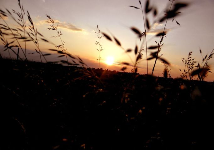 Horizont se západem, Olomoucko.