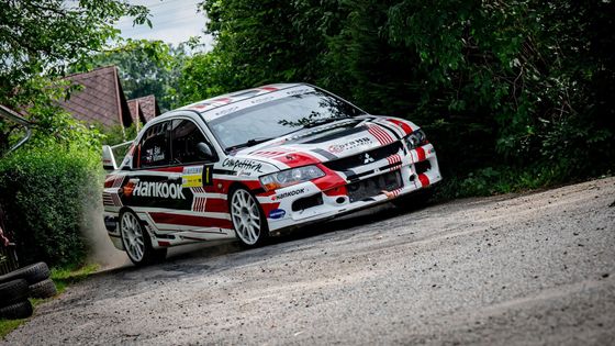 Martin Šikl, Petr Vilímek (Mitsubishi Lancer Evo IX), průběžně vedoucí posádka ČMPR 2024