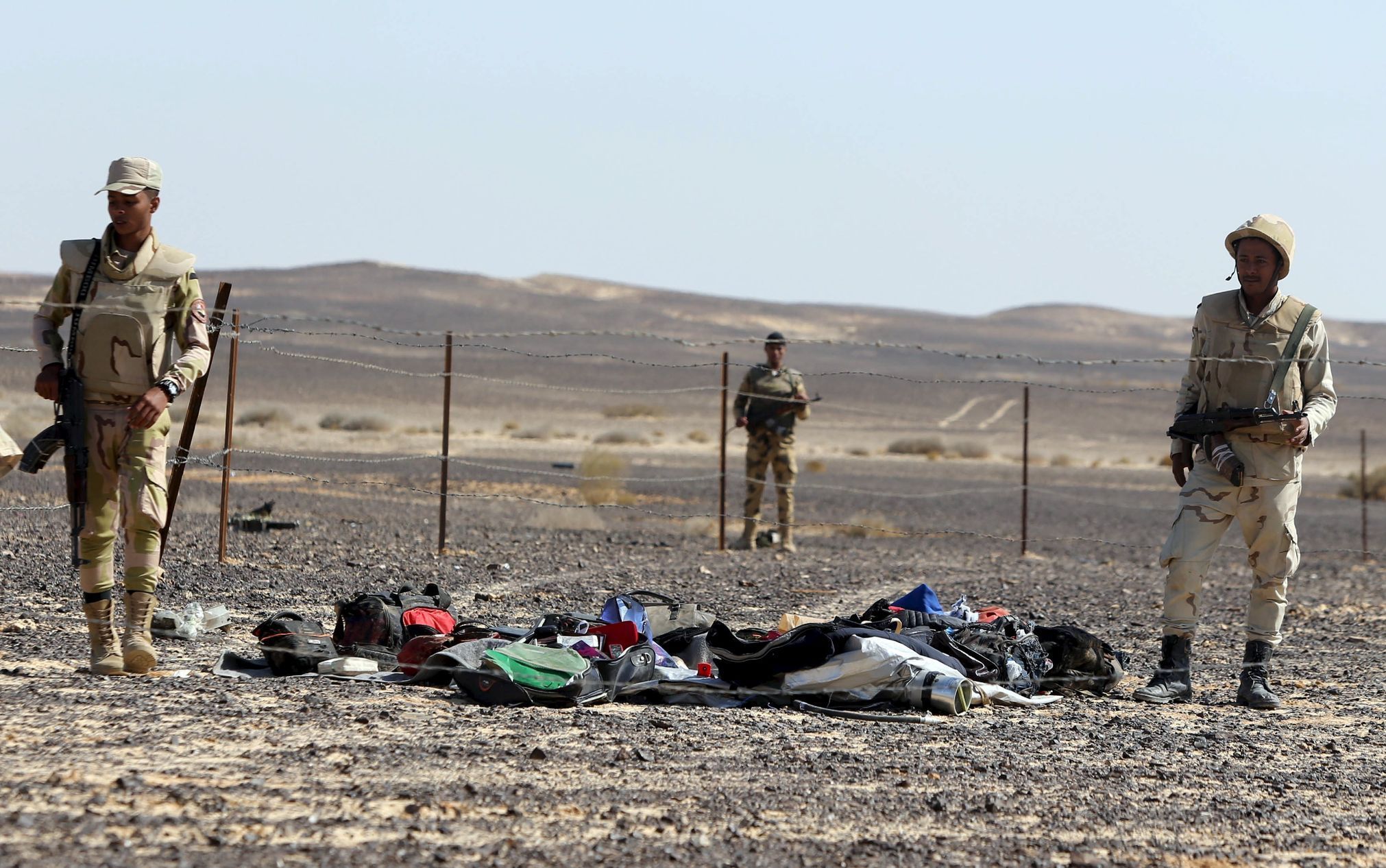 Egypt - Sinaj - trosky ruského letounu