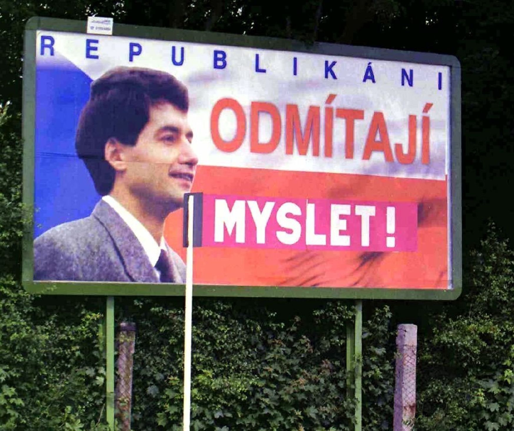 Miroslav Sládek SPR-RSČ billboard 1998