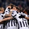 Juventus' Paul Lamine Pogba celebrates with his team mates after scoring against Sassuolo during their Italian Serie A soccer match in Turin