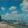 Alfred Sisley: Vykládání nákladních člunů v Billancourtu