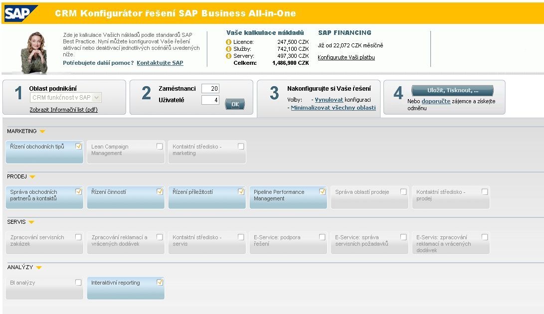 konfigurátor - SAP-CRM