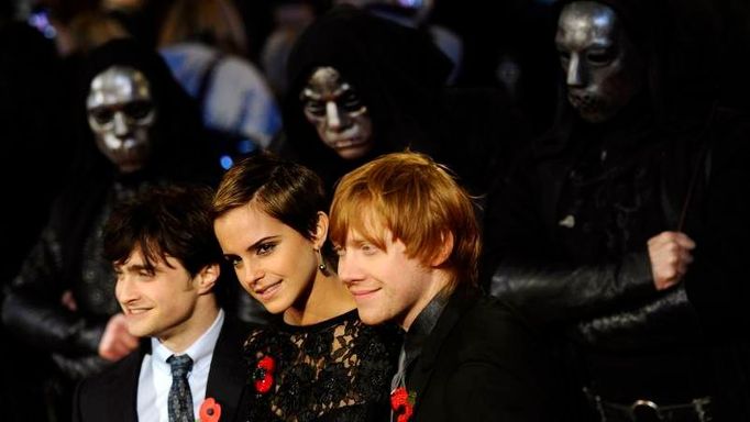 Premiéra filmu Harry Potter - Daniel Radcliffe, Emma Watson a Rupert Grint