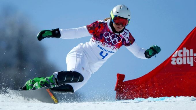 Ester Ledecká v paralelním slalomu - ilustrační foto.