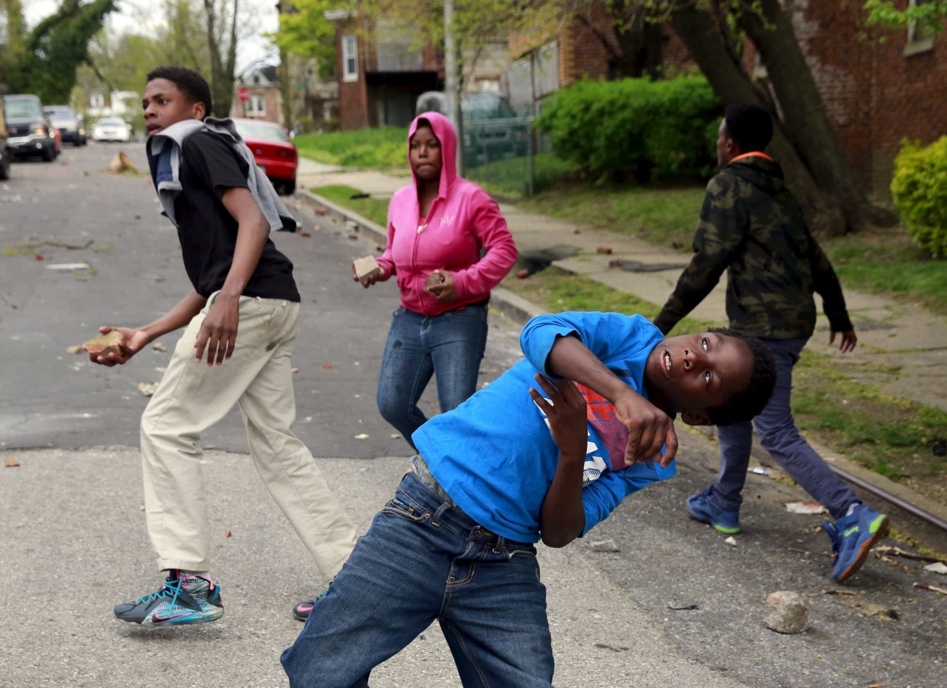 USA - Baltimore - nepokoje - policie