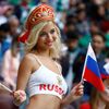 Ruští fanoušci na zápase MS 2018 Rusko-Saúdská Arábie