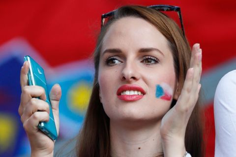 Euro 2016, Česko-Chorvatsko: česká fanynka