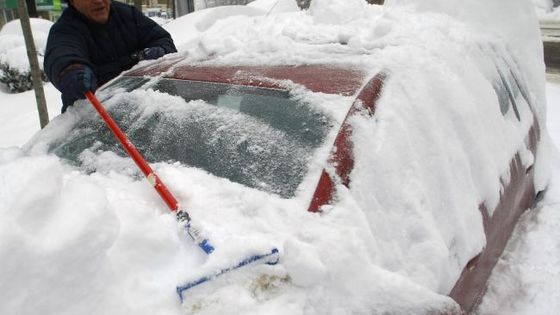 Sněhové závěje v Rumunsku a Bulharsku