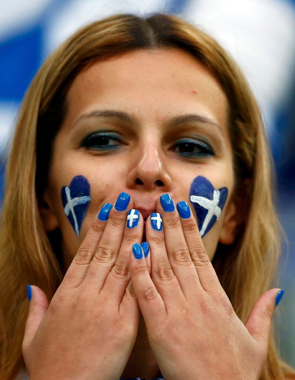 Fanoušci před čtvrtfinálovým utkáním Německo - Řecko na Euru 2012