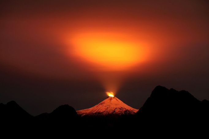 Sopka Villarrica, Chile