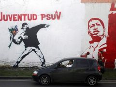 Předvolební plakát v Caracasu