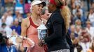 Serena Williamsová a Caroline Wozniacká ve finále US Open