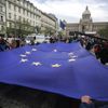 Demonstrace Milion chvilek demokracie, Evropská unie, EU, Václavské náměstí, duben 2021, respirátory, protest
