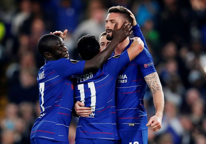 fotbal, odveta čtvrtfinále Evropské ligy, Chelsea - Slavia, třetí gól Chelsea