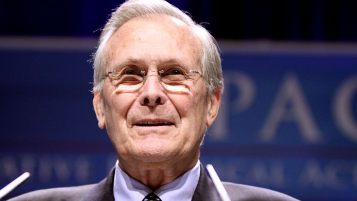 Rumsfeld s Čechy pomohl na svět léku proti HIV. Čišela z něj autorita, vzpomíná vědec; Zdroj foto: Wikimedia Commons - Gage Skidmore from Peoria, AZ, United States of America, CC BY-SA 2.0