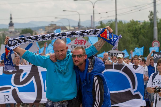 Loučení fanoušků Baníku se stadionem na Bazalech