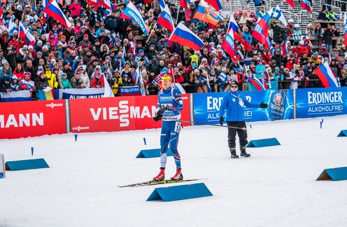 SP Kontiolahti, smíšená štafeta dvojic: Ondřej Moravec